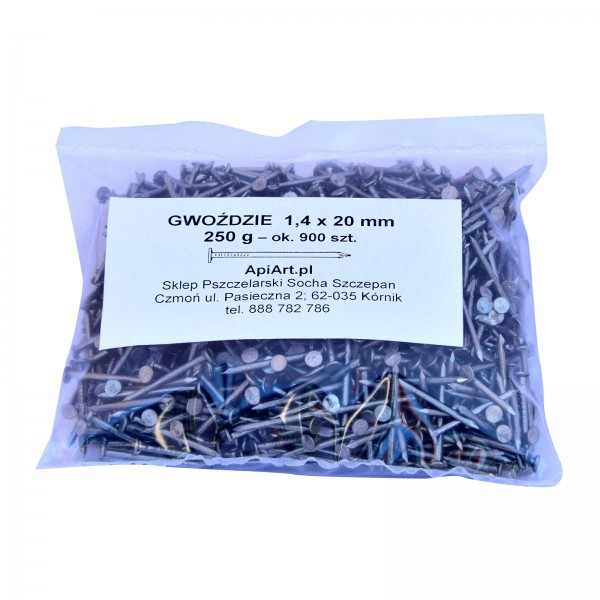 Gwoździe 1,4 x 20mm 250g