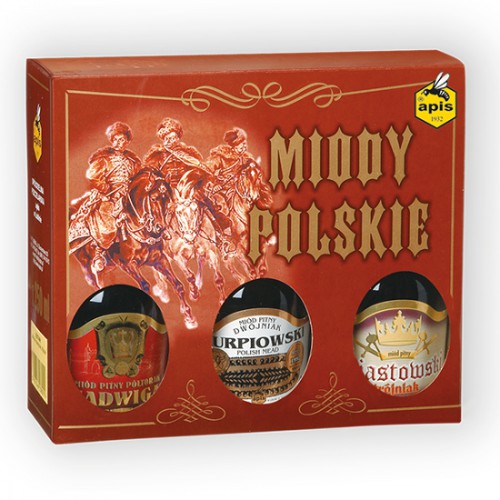 Miód pitny zestaw "Miody Polskie" 3x0,25l