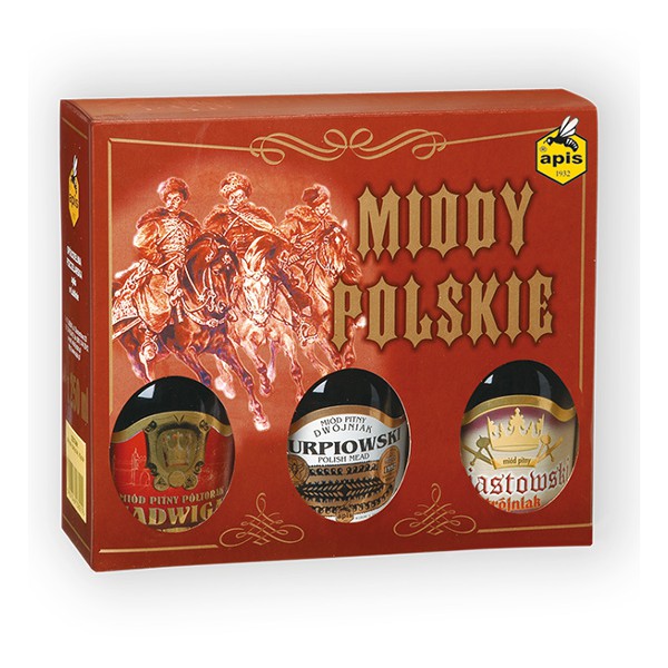 Miód pitny zestaw "Miody Polskie" 3x0,25l